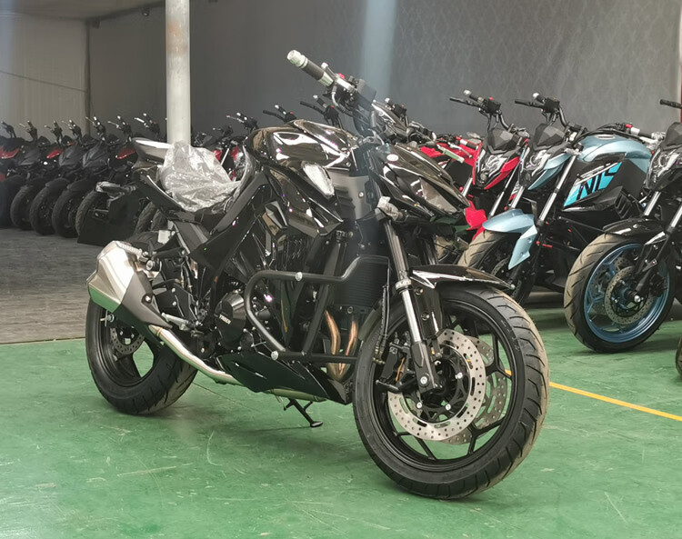 n19国四电喷大蟒蛇400cc双缸水冷机车摩托车跑车街车整车可上牌纯黑色