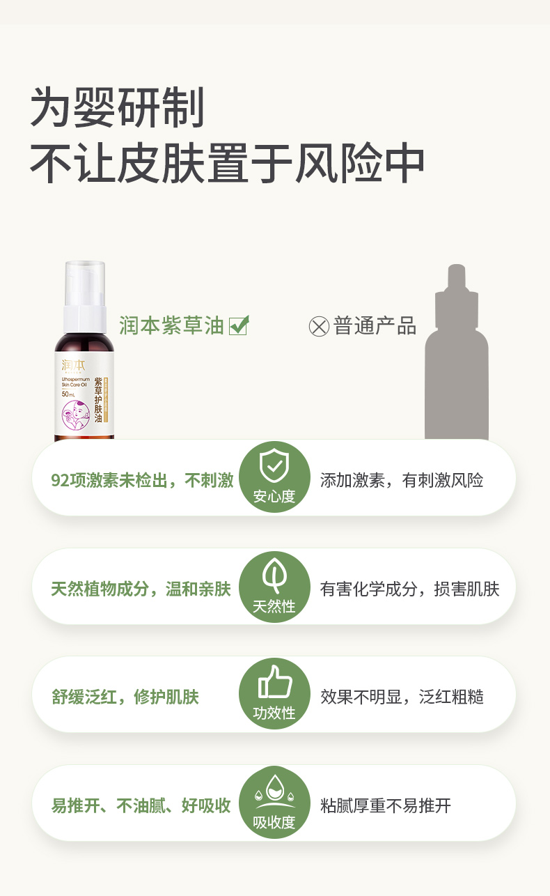 50ml 护臀膏 宝宝护肤 润肤乳 护肤油 按摩油 喷头式 紫草油护肤油