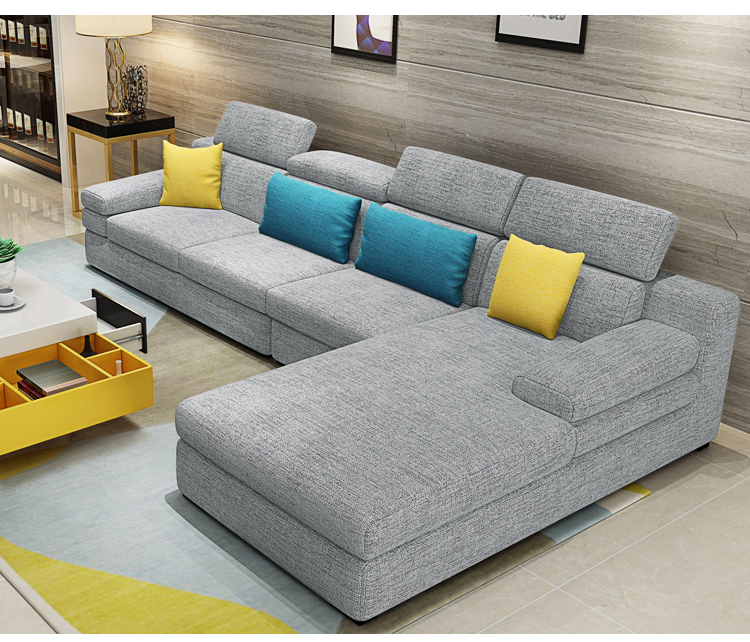 沙发客厅欧式布艺沙发组合可拆洗北欧布艺沙发客厅科技布简约现代2021