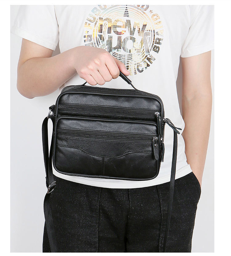 明梅商贸 mugar/牧格男士单肩包斜挎包大容量休闲男包 仟诗娜 横款