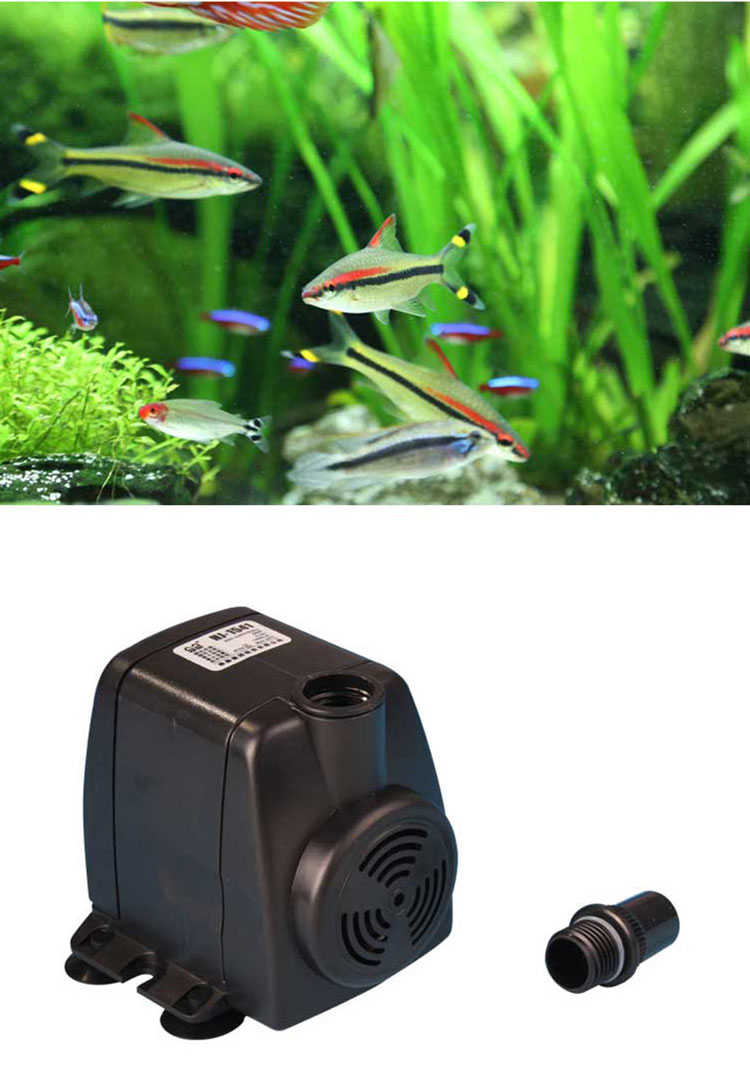 hj54174194111411841鱼缸水泵过滤循环多功能潜水泵hj154128w1米6分白