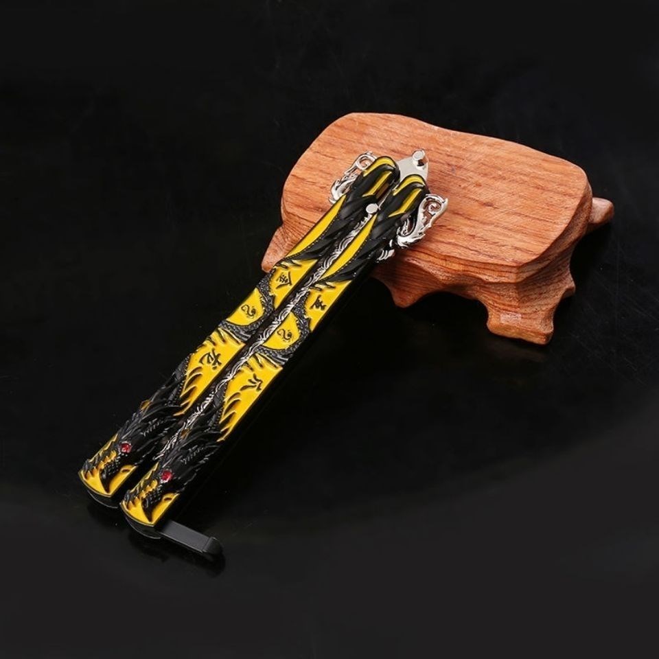 蝴蝶甩手刀蝴蝶花式刀玩具儿童五爪金龙蝴蝶甩手刀新手训练初学者五爪