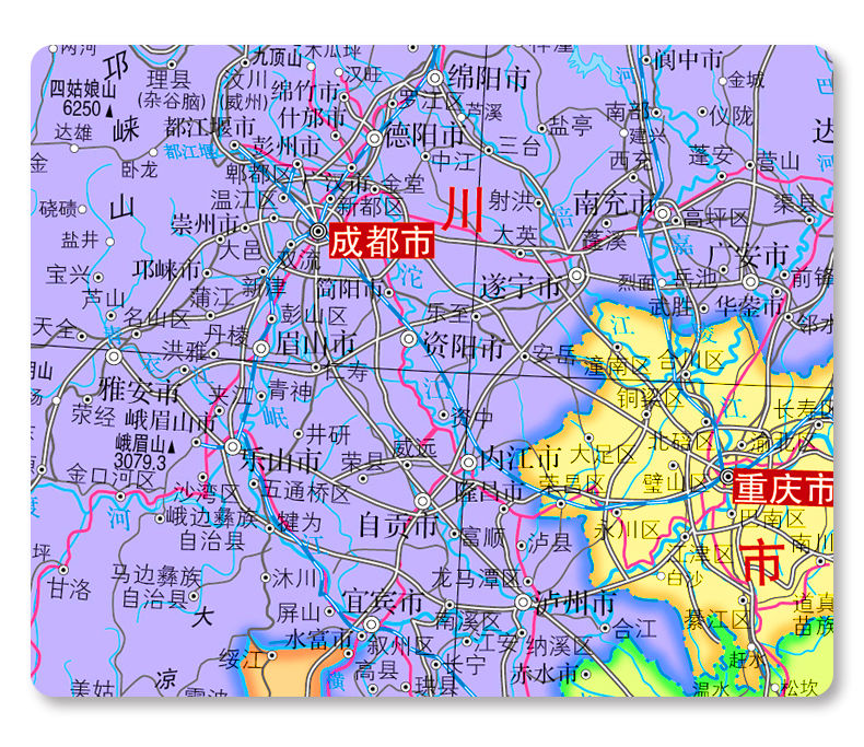 2021新版中国地图挂图世界地图挂图地图墙贴书房办公家用 中国地图