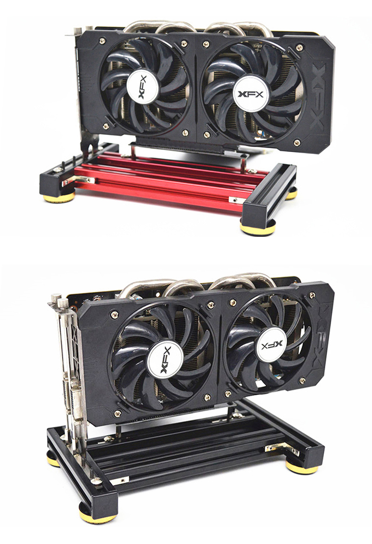 适用于显卡支架 diy 外置显卡显卡底座 显卡延长线支架 蓝色