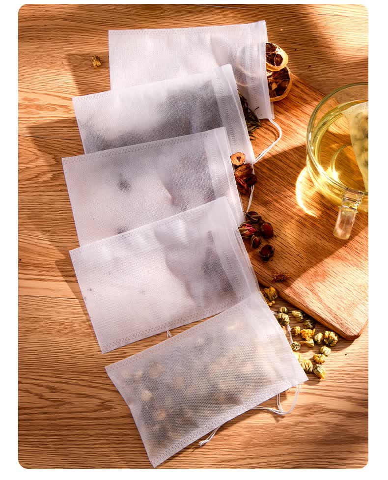 暖暖同学 茶叶包玉米纤维茶包泡茶袋过滤袋空茶包袋一次性抽线款 5.