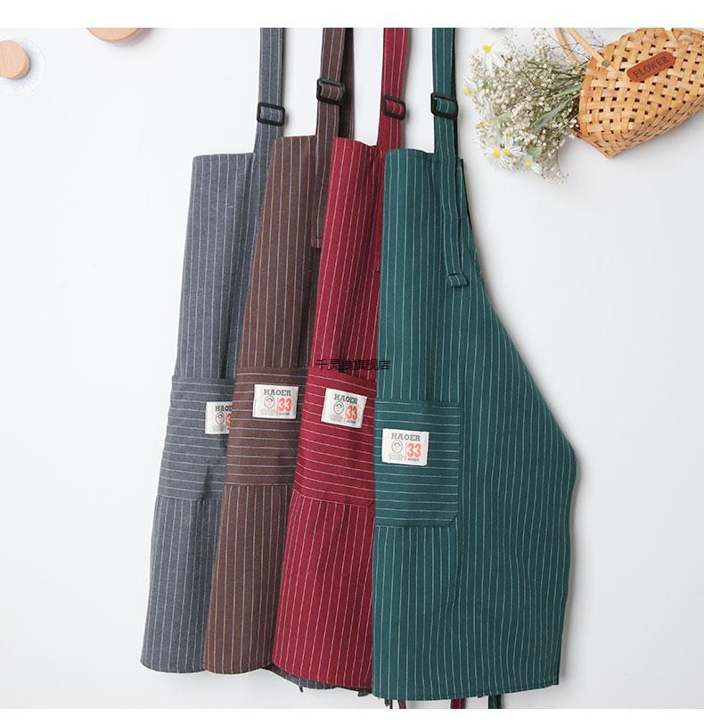 可定制美甲师工作服宠物美容师棉布围裙女夏季家用洋气男士厨房网红