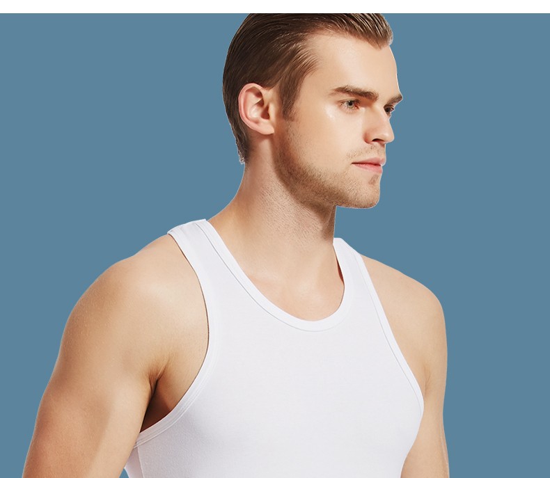 t恤内衣宽扁背心2件装时尚百搭工字背心黑色黑色2xl推荐体重150170斤