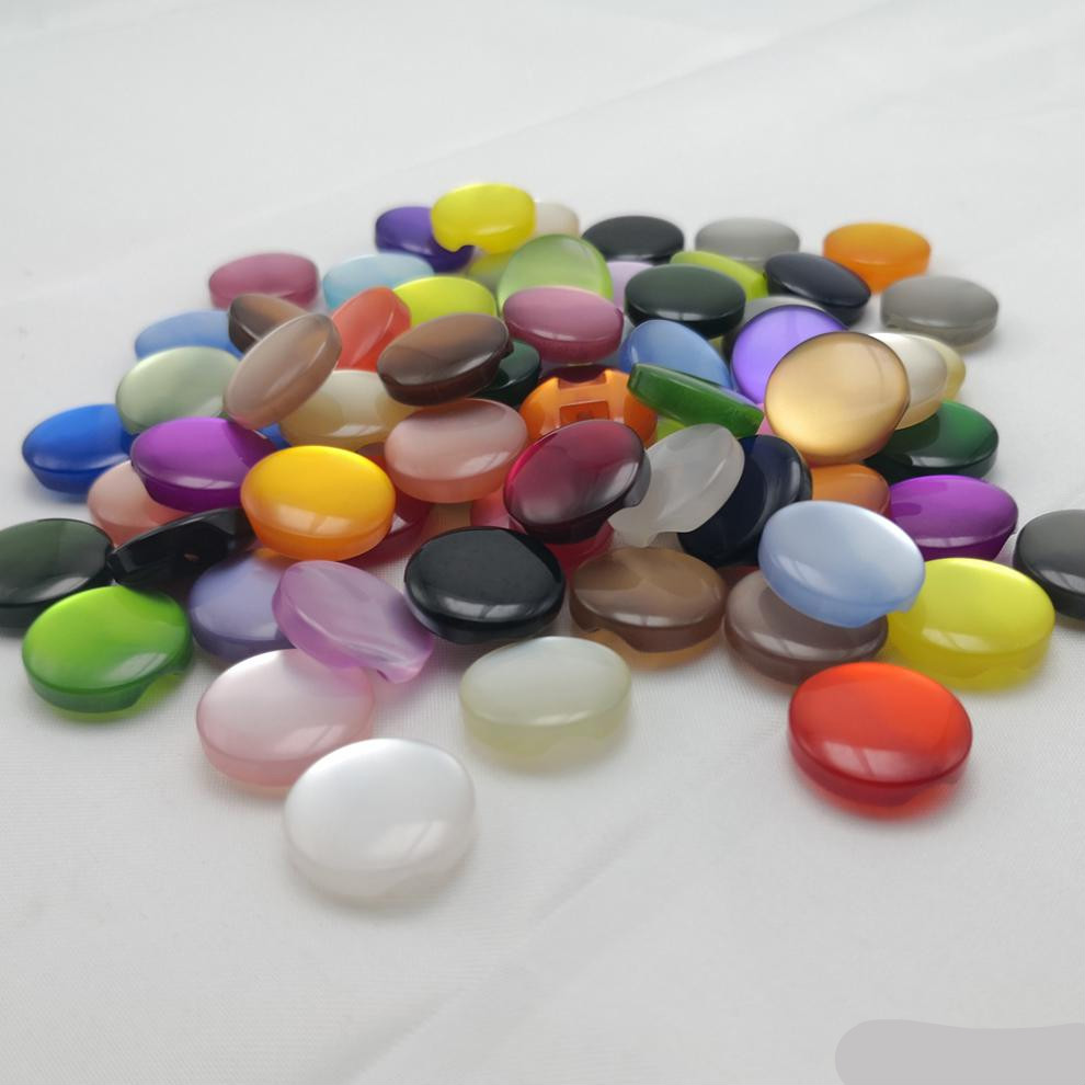 一多有机玻璃扣衣服彩色珠光暗眼扣防有机玻璃衬衫扣子圆形高脚纽