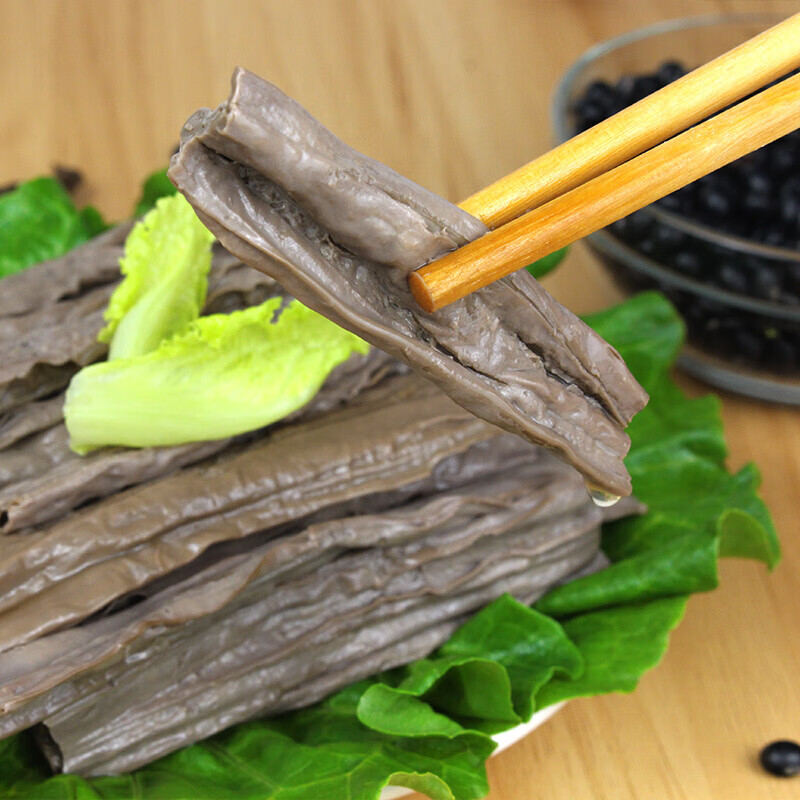 河源客家黑豆腐竹黑腐竹豆腐皮干货特产手工农家自制素食凉拌250g