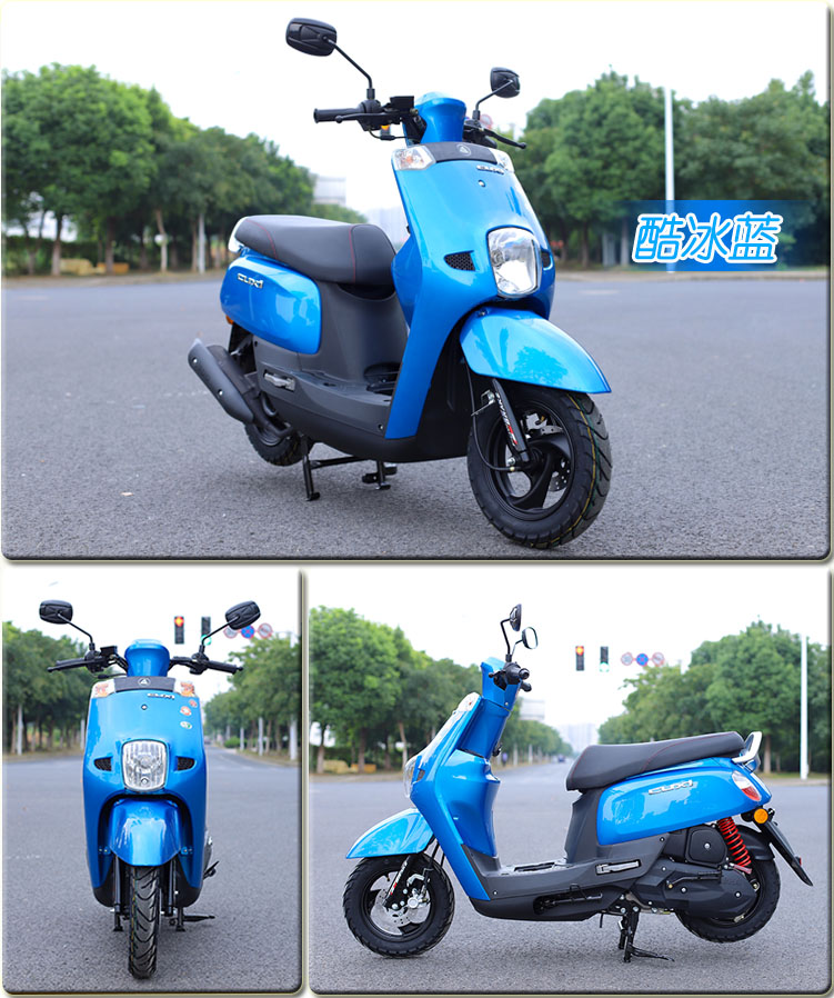 全新国4酷奇100省油踏板摩托车整车巧格s5女踏板车燃油可上牌电喷玉石