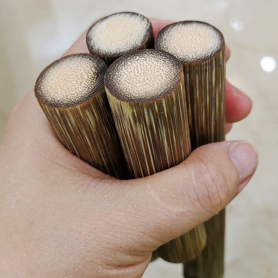 实心竹手把件文玩玉竹新品龙血金丝竹斑竹纯手工抛光竹子 精抛光直径