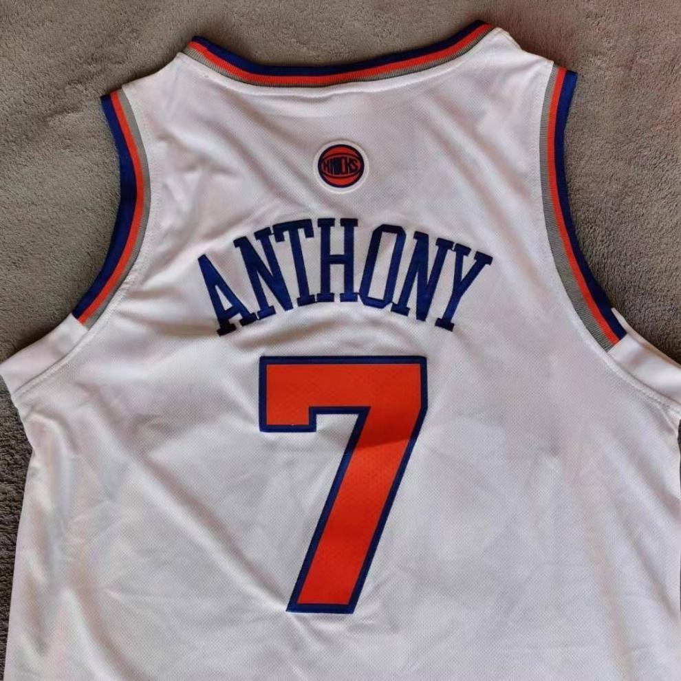 滕讯体育同款ds安东尼7号尼克斯球衣nba刺绣篮球服男女运动休闲背心