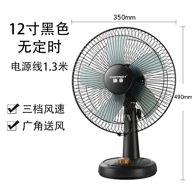 骆驼(camel)旗睿电风扇台式家用静音学生宿舍摇头定时节能夏天桌面