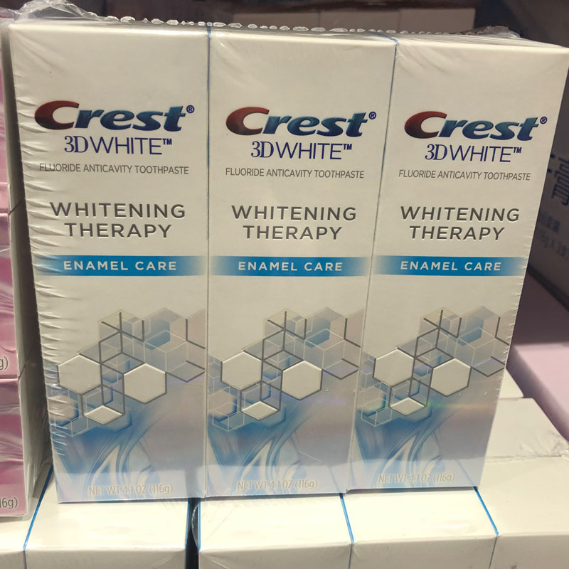美国进口crest/佳洁士3d钻炫白 护牙釉去渍舒缓牙膏 116g*6支 1支蓝色