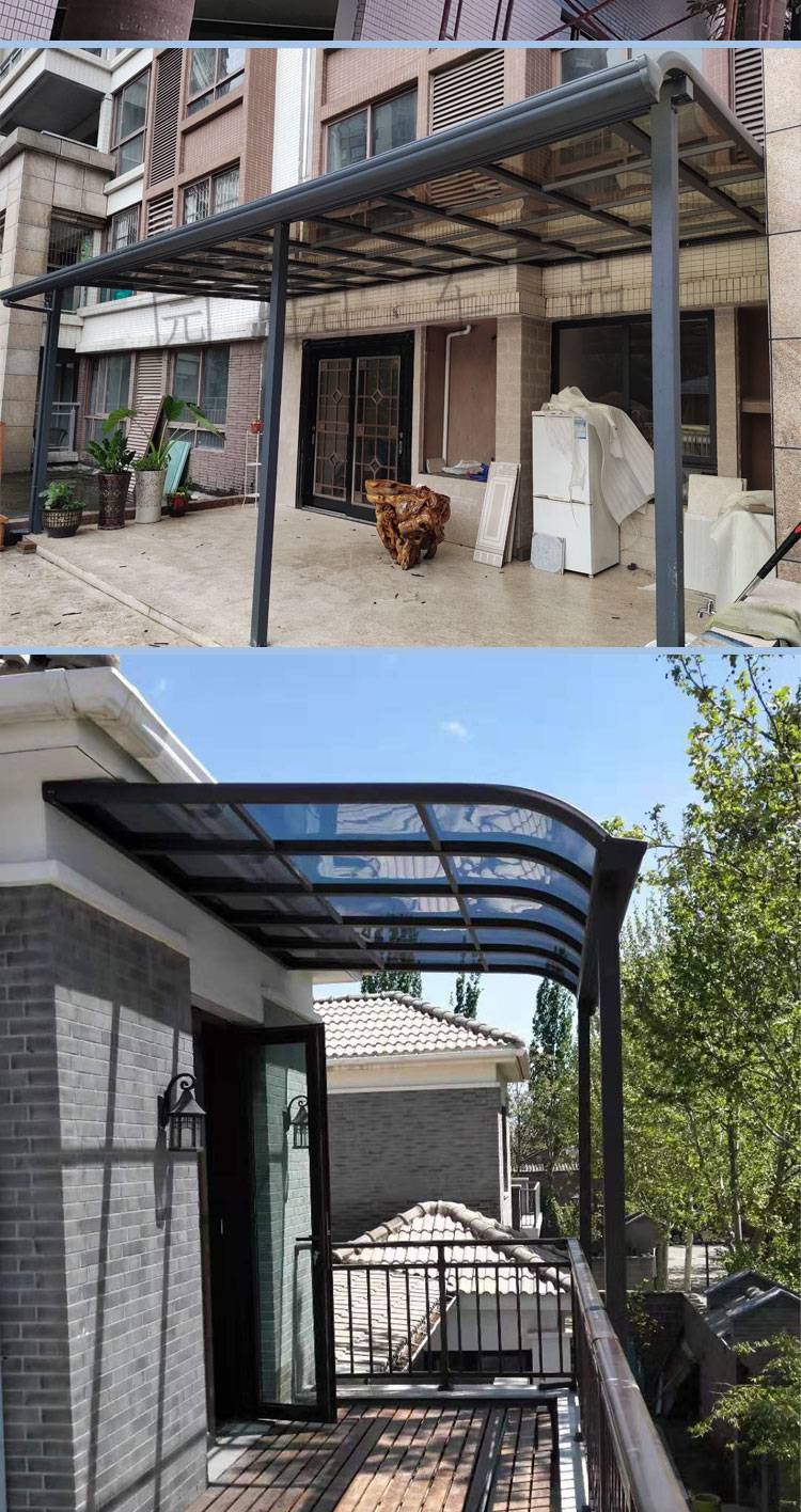 【新品】适用于铝合金篷院子遮阳棚阳台楼顶防雨棚户外庭院防晒露台棚