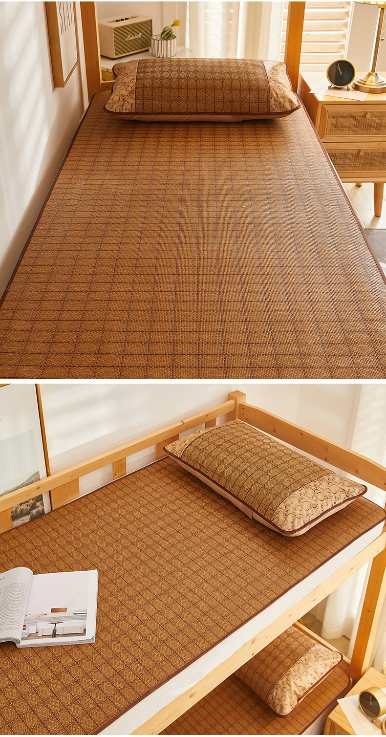 2021新款宿舍单人床的席子夏天藤席床单09m宽床宿舍单人学生凉席可