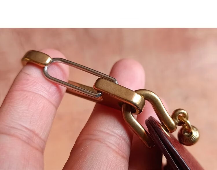 2022新款电梯扣套牛皮门禁卡套 门禁卡套头层牛皮复古小区长方形电梯