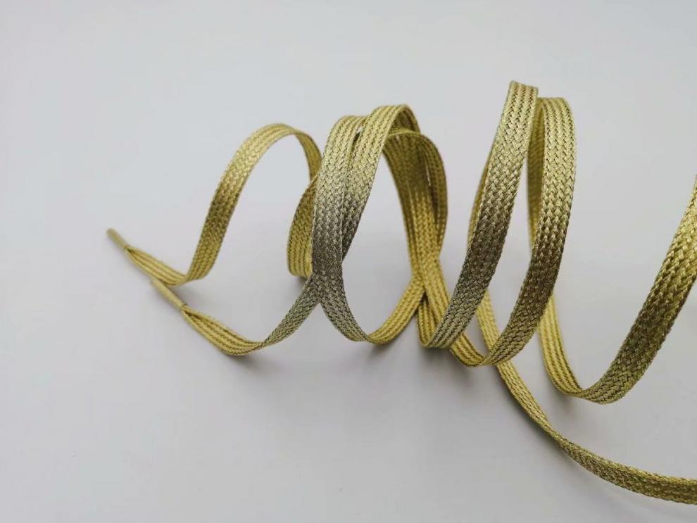 适配休闲鞋带1970帆布鞋鞋带金色银色圆鞋带金葱银葱鞋带亮闪闪潮