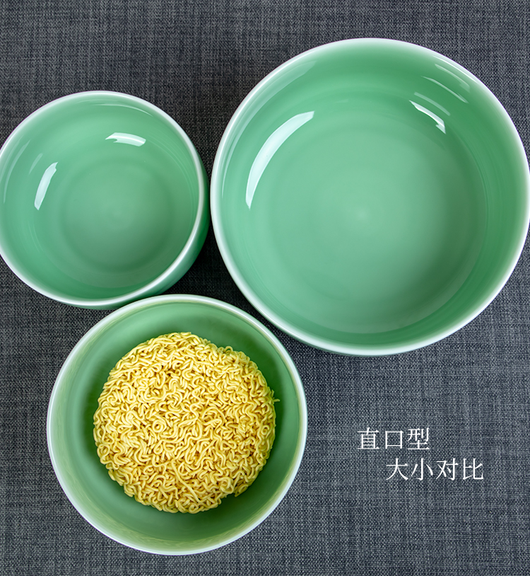龙泉青瓷餐具餐具家用日式吃拉面碗大号盛汤碗陶瓷创意面条大碗装菜碗