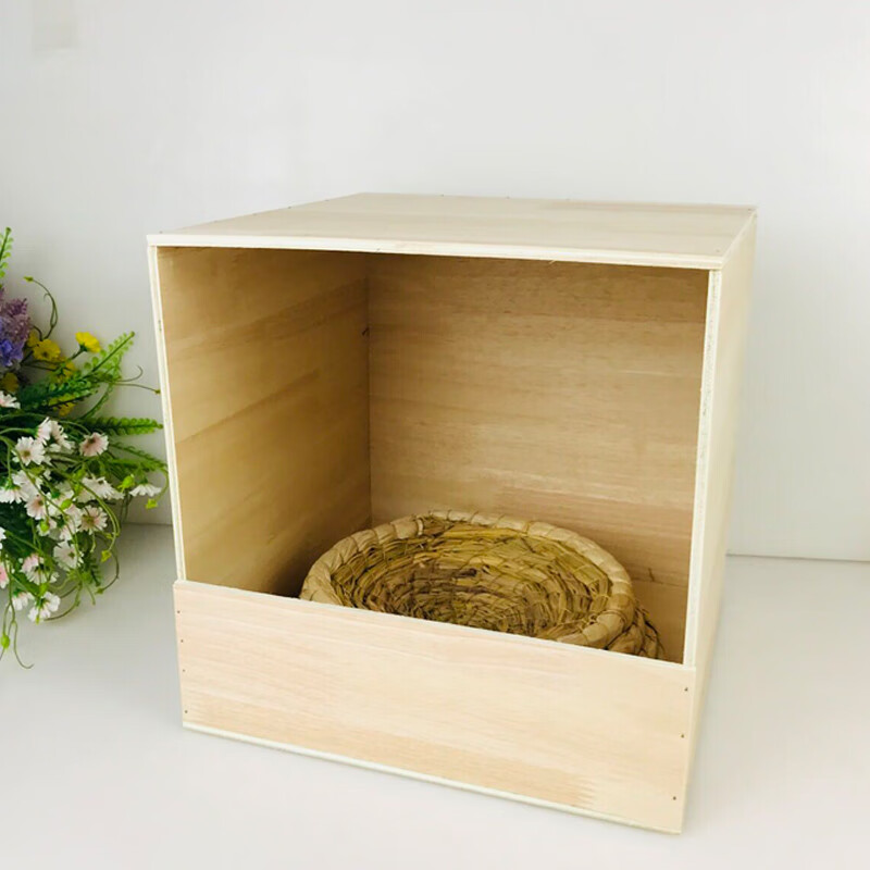 鸽子木窝鸽子笼鸽巢箱木箱鸽子繁殖窝小鸽子饲养箱大号小号b款小号厚