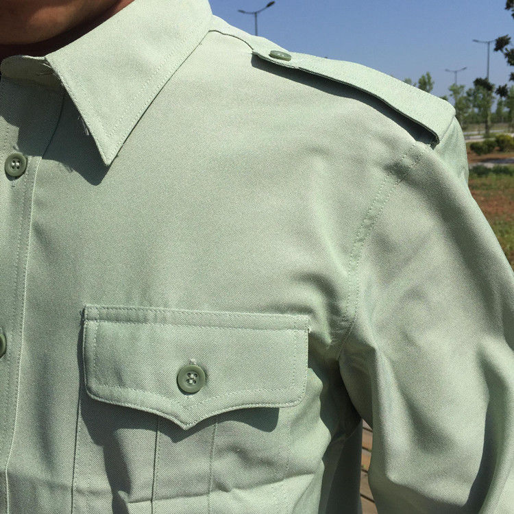 军训服装大老式长袖衬衫乐团表演衬衣橄榄绿演出迷服速干透气训服165