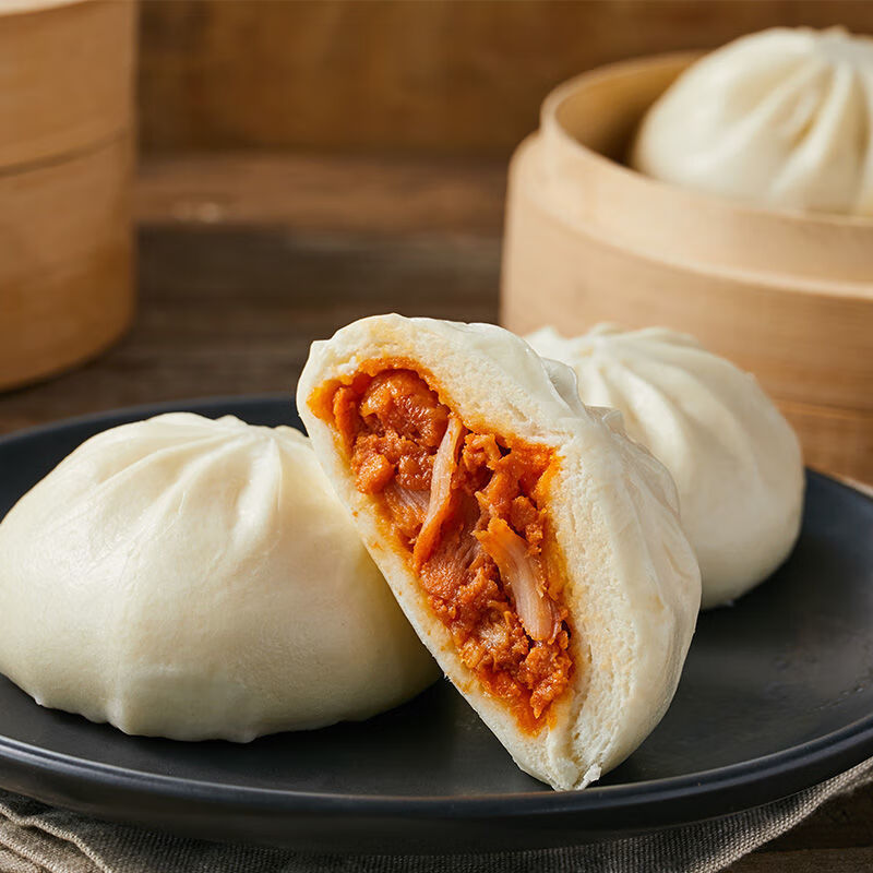 伊杉食品奥尔良鸡肉包早餐速食微波即食包子面点商用批发速冻面点鲜肉