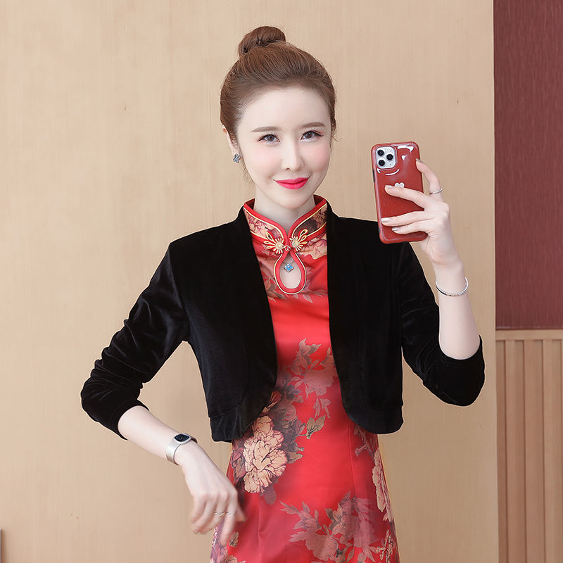 斐珺服饰配件新品旗袍披肩春夏旗袍外搭女2021新款小披肩外套开衫春