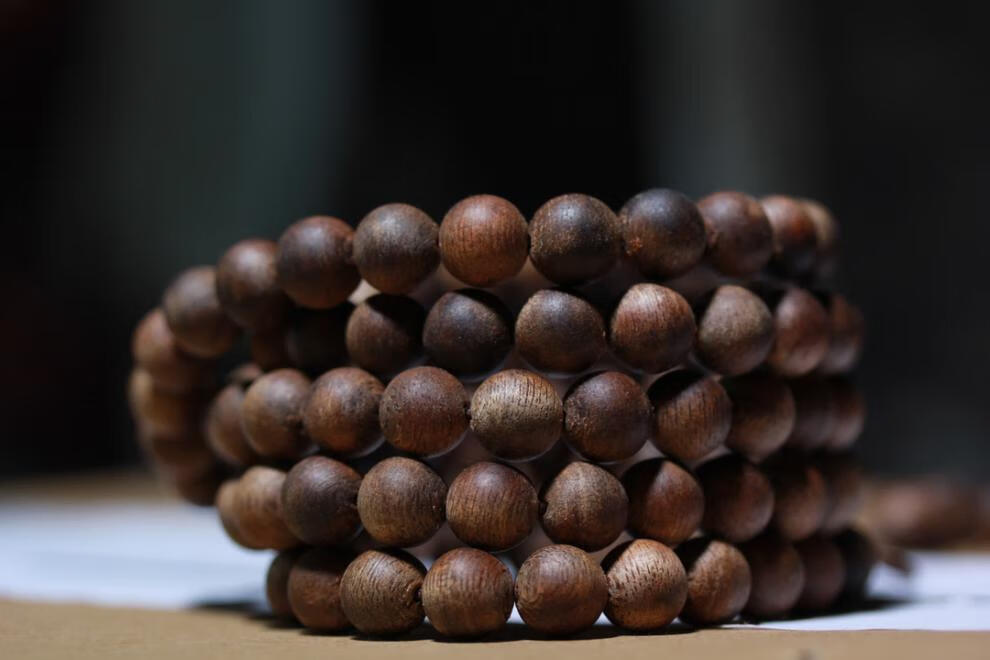 伊人意 越南芽庄紫奇楠沉香手链念珠项链软丝蜜油浓香佛珠手串沉水级