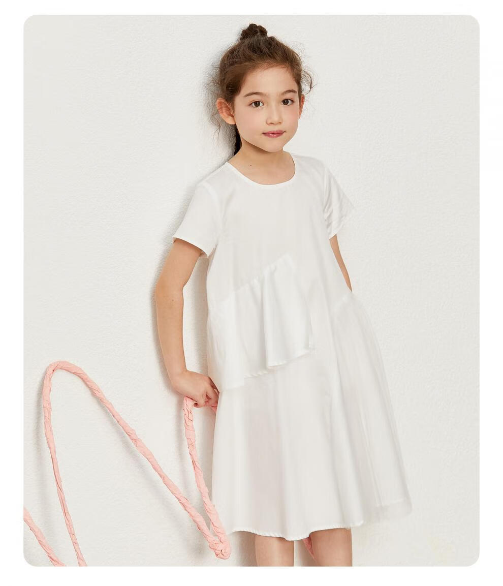 amii童装女童连衣裙2021夏装新款中大童儿童网纱蓬蓬裙子休闲洋气 a款