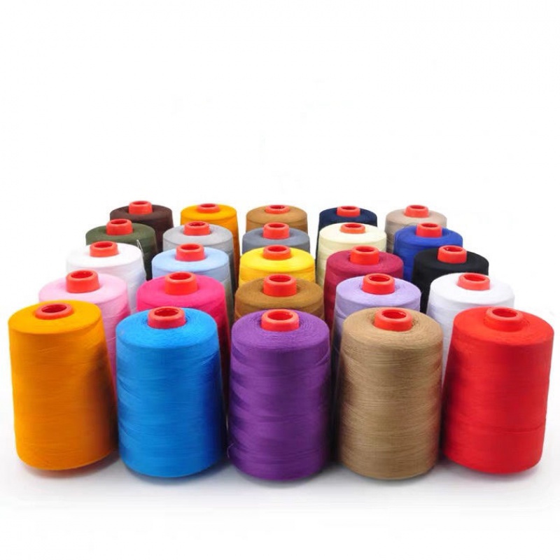 缝纫线大卷8000码平车线402高速工业缝纫机线涤纶家用细线 白色 红色