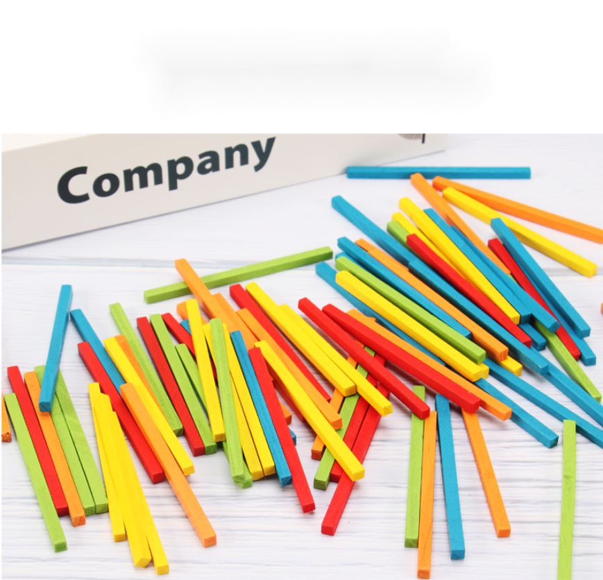 猛仕将计数棒 一年级数学学具算数棒数字棒木棒小棒数学教具小学生早