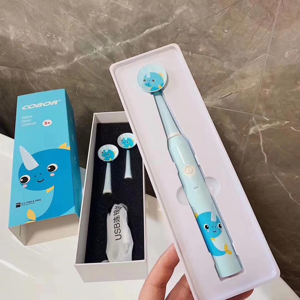【京选国货】美国cobor独角兽软毛儿童声波电动牙刷2至15岁充电式学生