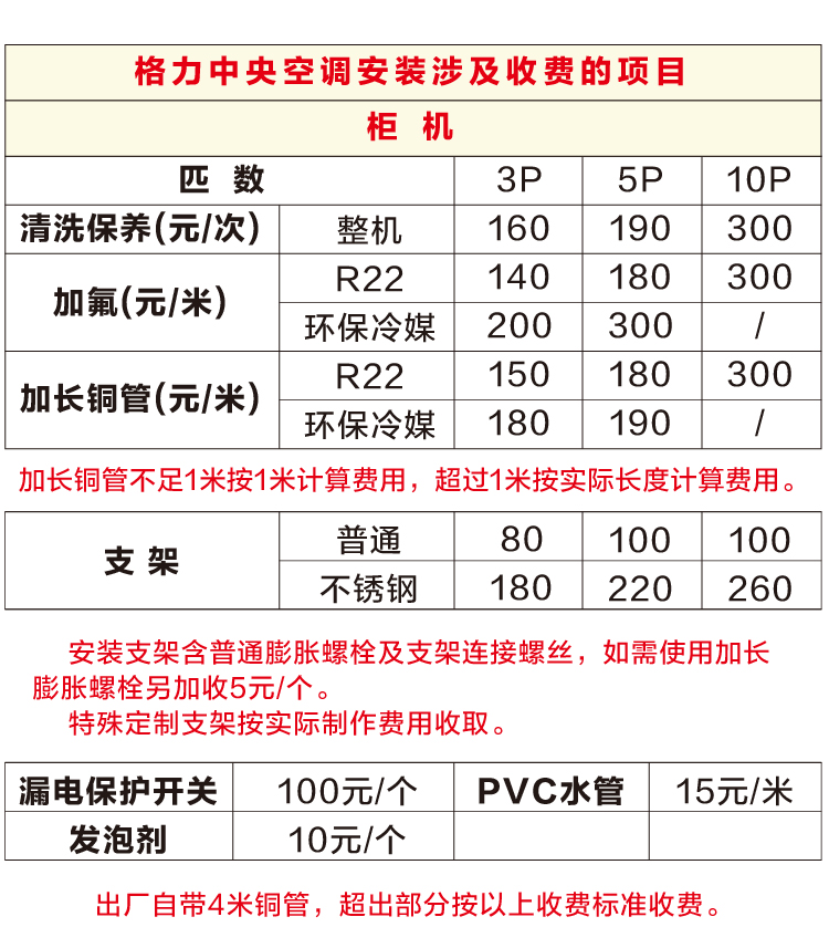 格力gree工程专用10匹商用柜机rf28wpdbna含安装包3米铜管