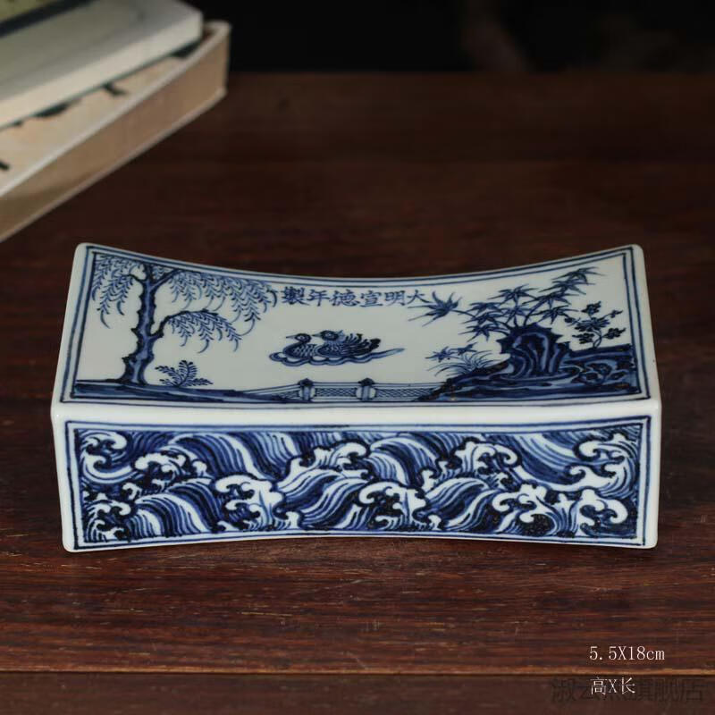 龙纹青花瓷器枕头 鸳鸯瓷枕头 凤纹a款 中【图片 价格 品牌 报价】