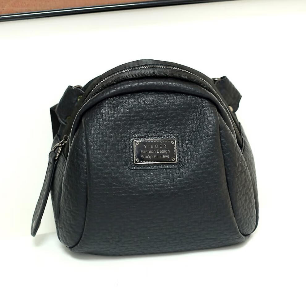 抖音同款依博尔箱包热款大胃王斜挎包单肩女包小包包8813a黑色