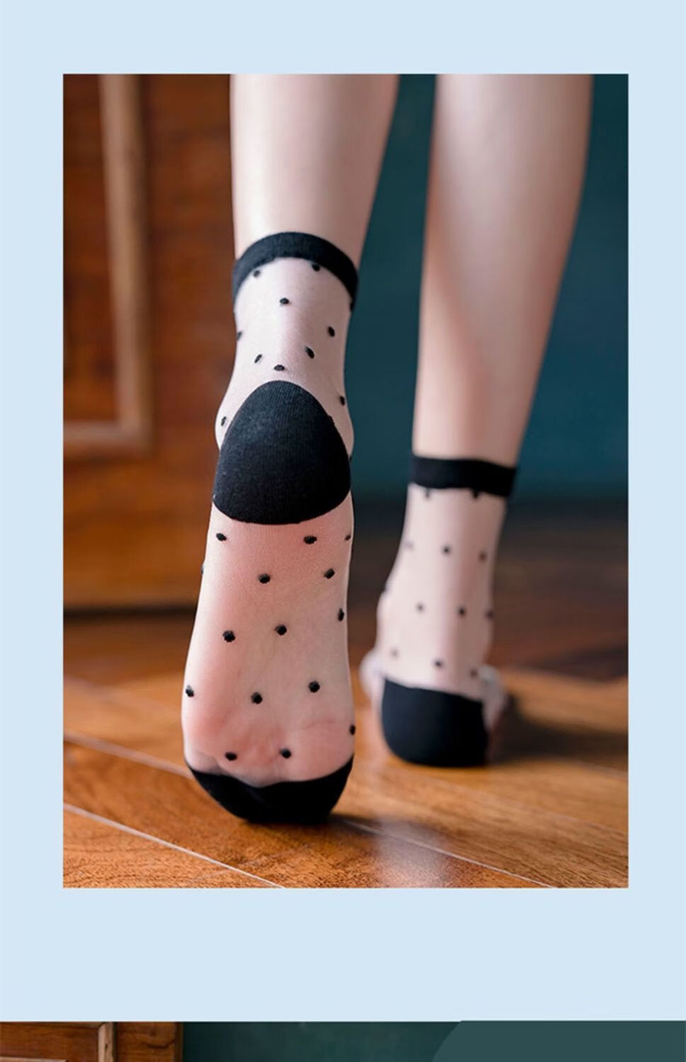 冰丝水晶袜子女夏季薄款透明玻璃丝袜中筒袜棉底蕾丝网纱春夏短袜颜色