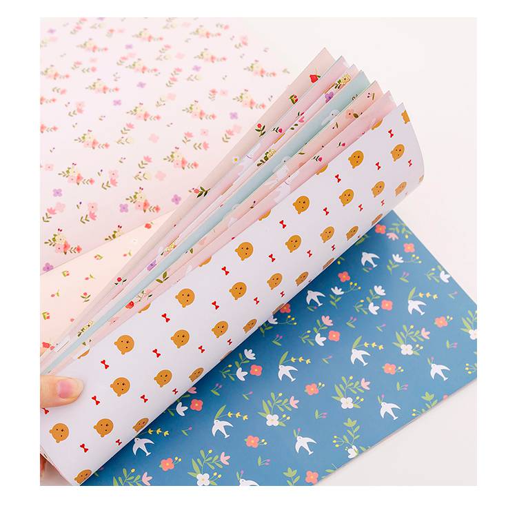 书皮碎花书本包书膜书壳小清新学生diy手工礼物包装纸 金色 樱桃小熊