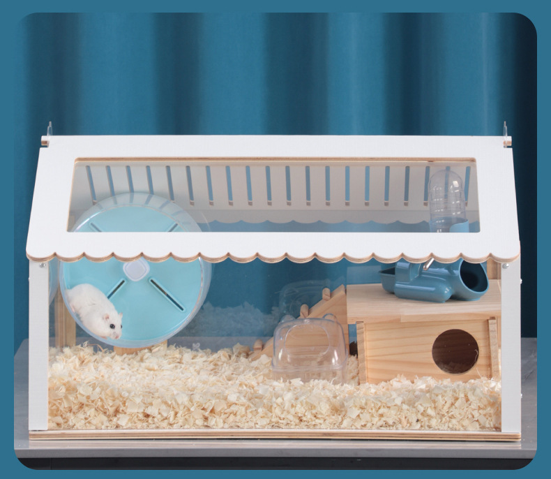 【仓鼠笼子】超大别墅90基础笼金丝熊专用亚克力透明饲养箱用品防越狱