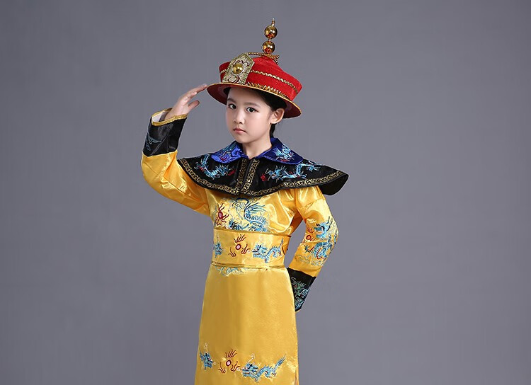 西木柒古代皇帝龙袍清朝皇帝皇后服装古装成人袍凤袍男女儿童皇上小