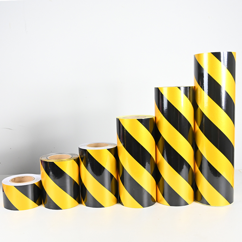 警戒线荧光绿顺迪反光警示胶带红白黄黑斜纹反光带反光贴纸反光膜安黄