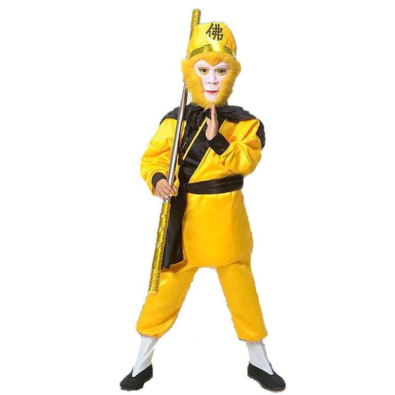 valor man新款儿童孙悟空服装孙行者男女童齐天大圣战袍演出服美猴王