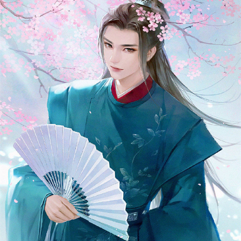 山河令温客行同款扇子龚俊烤漆折扇古风折扇温客行同款10寸玉竹流苏扇