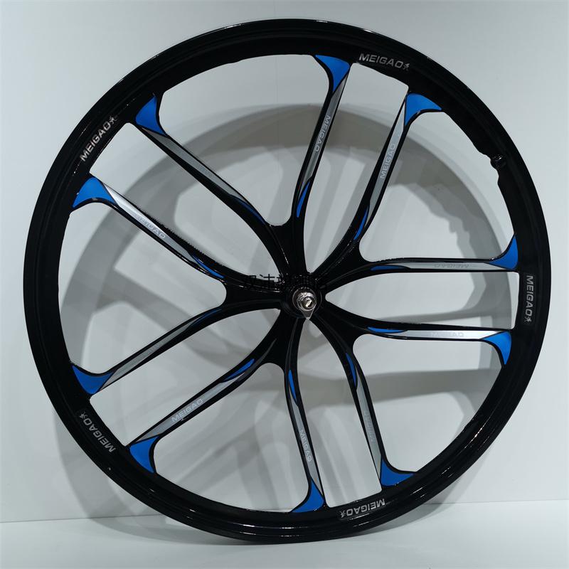 24/26寸山地自行车培林轴承一体轮组碟刹镁铝合金轮组旋式轮毂 26寸