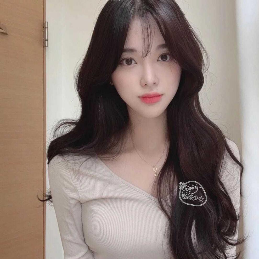 韩系假发女长发自然全头套式长卷发大波浪逼真中长发仿真新式发套米