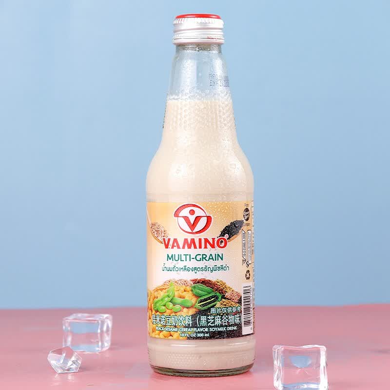 泰国进口vamino哇米诺豆奶原味早餐豆乳牛奶饮料300ml24瓶整箱谷物味