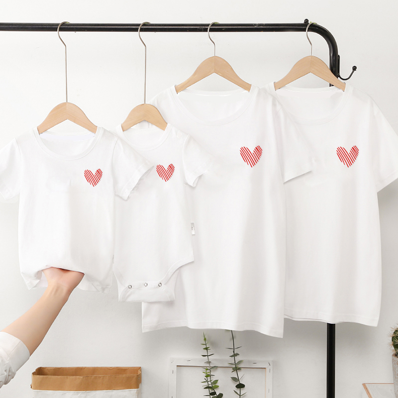 母子装全家亲子装夏装母子母女装一家三口四口洋气婴儿高端短袖t恤