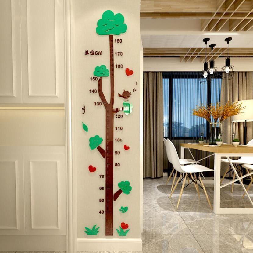 身高墙贴儿童身高墙贴3立体家用量身高贴纸宝宝测量身高尺儿童房布置
