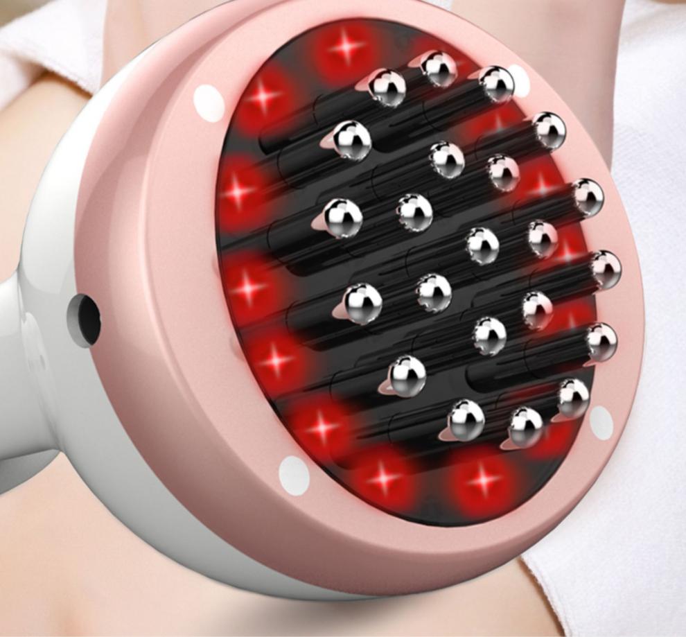 电动经络刷刮痧仪器发热震动按摩疏通仪家用养生全身腹腿部刷珍珠白