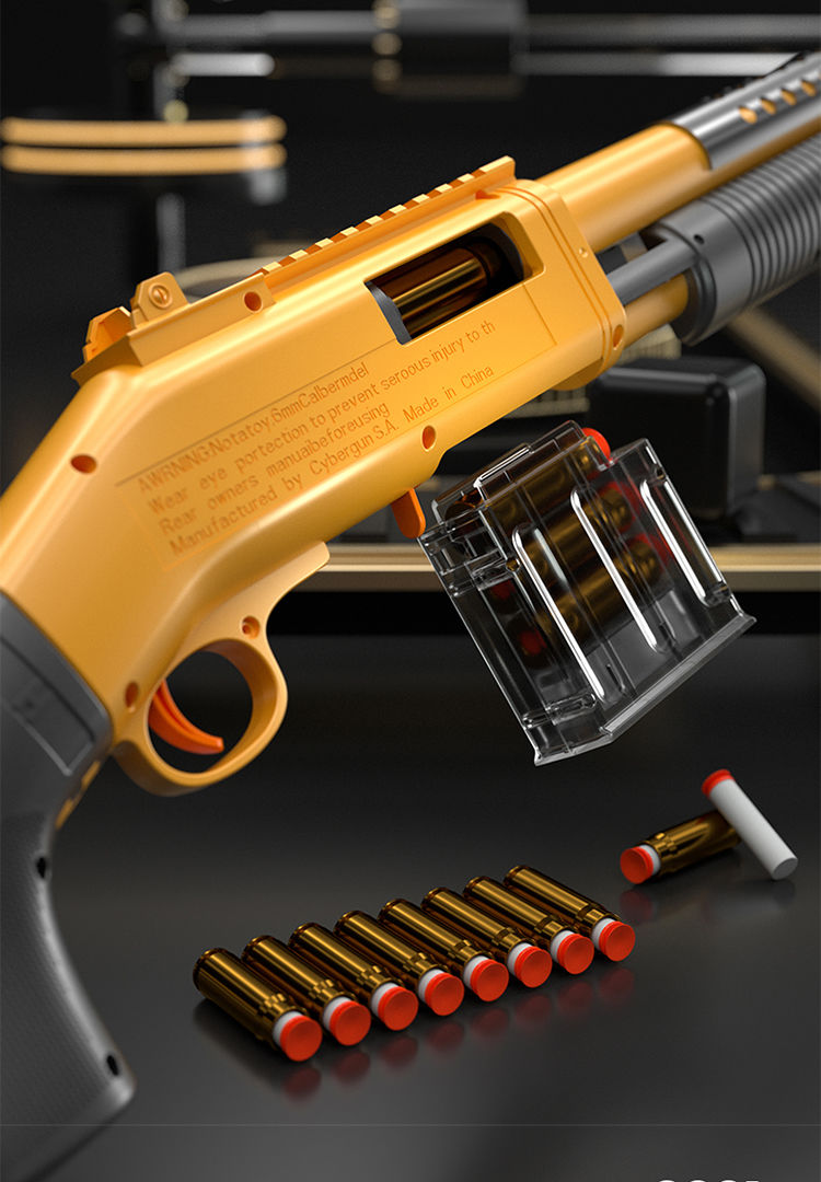 知鹿s897 m870软霰枪来福散喷子 合金属连发透明玩具男孩模型 散枪