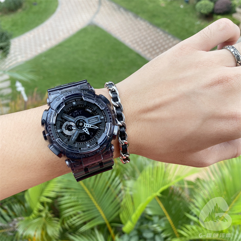 casio卡西欧 海外代购 新冰韧透明运动电子手表 ga-700ske-7 dw-5600